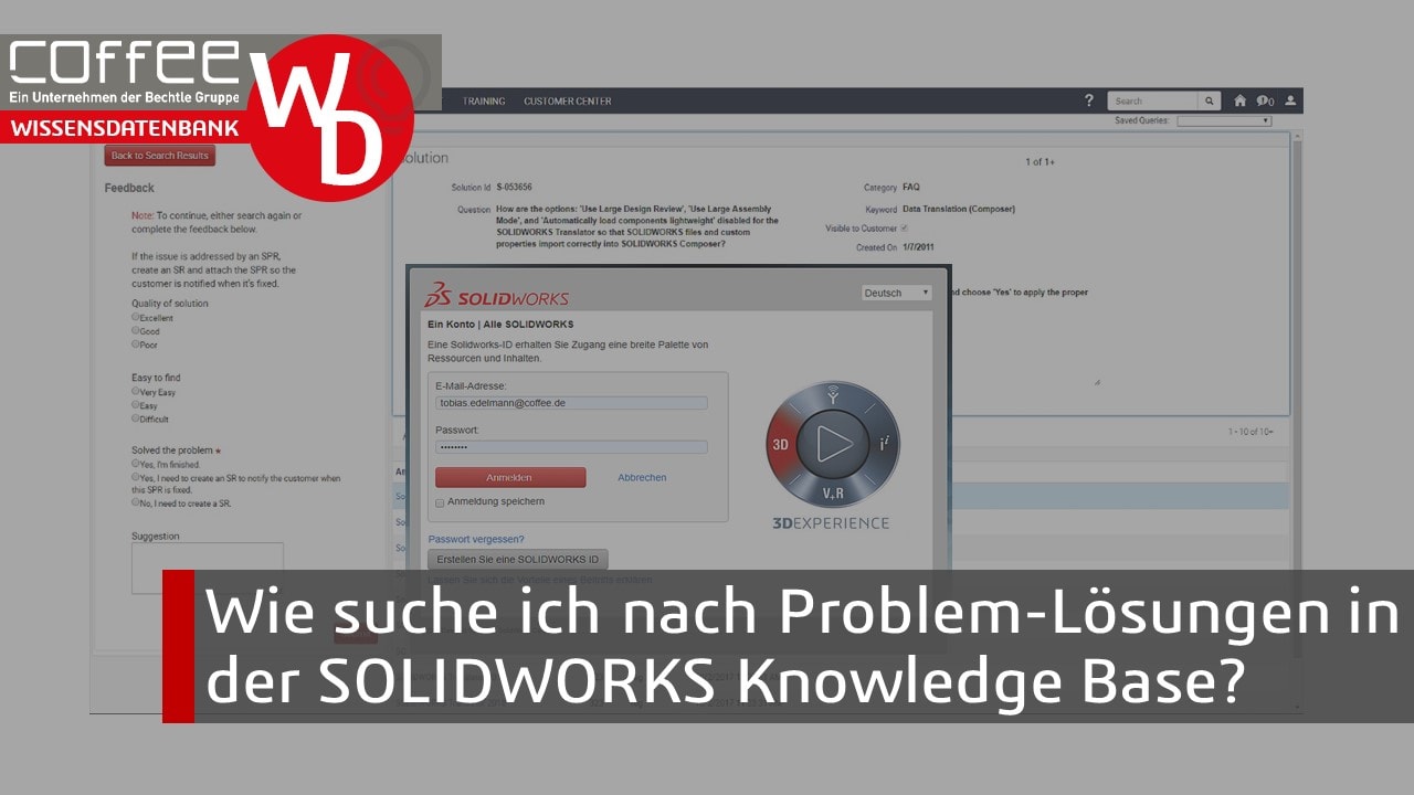 Solidworks Knowledge Base Wie suche ich nach Problem-Lösungen in der SOLIDWORKS Knowledge Base ...